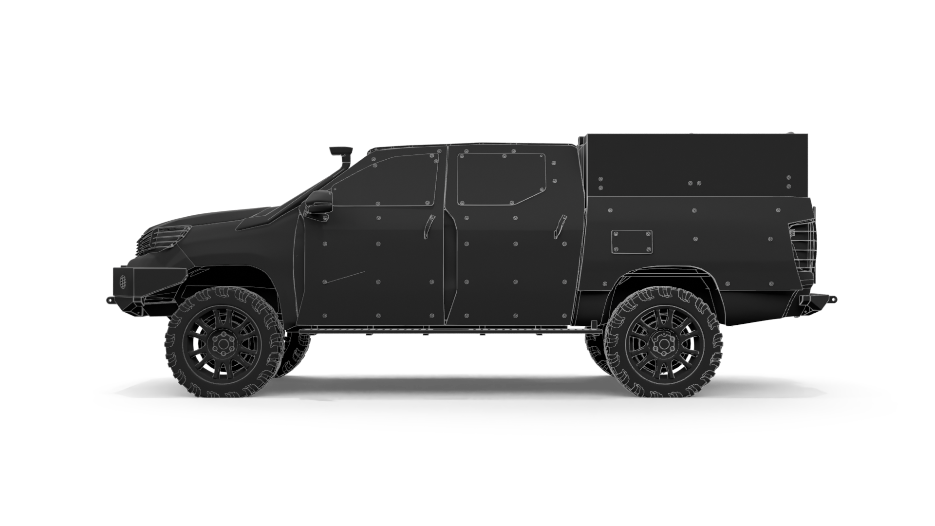 protected light pickup vehicle profile